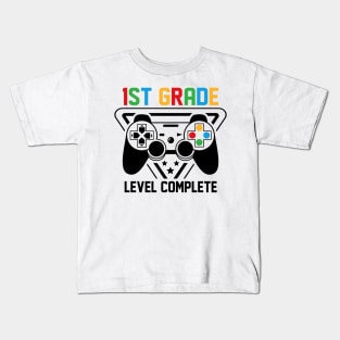 1st Grade Level Complete Gamer Boys Graduation Gifts Kids T-Shirt